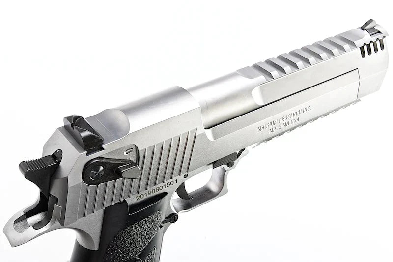 Cybergun/WE-Tech Magnum Research Desert Eagle L6 .50AE Gas Blowback Airsoft Pistol – Silver