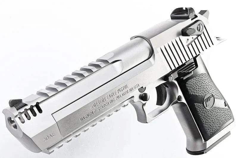 Cybergun/WE-Tech Magnum Research Desert Eagle L6 .50AE Gas Blowback Airsoft Pistol – Silver