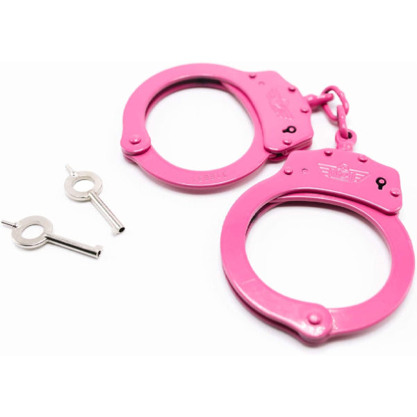 UZI Double Lock Steel Handcuffs – Pink | Uzi