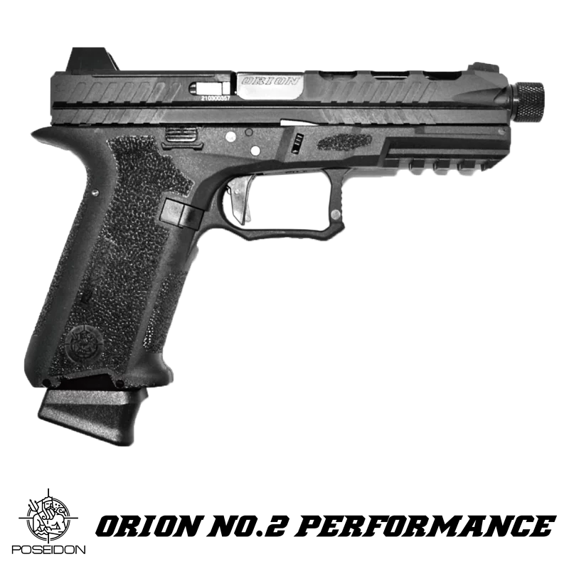 Poseidon Orion No.2 Performance Gas Blowback Airsoft Pistol - Black | Poseidon Airsoft