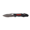 Ruike M195 Rescue Folding Knife – Black w/ D2 Steel Combo Edge | Ruike