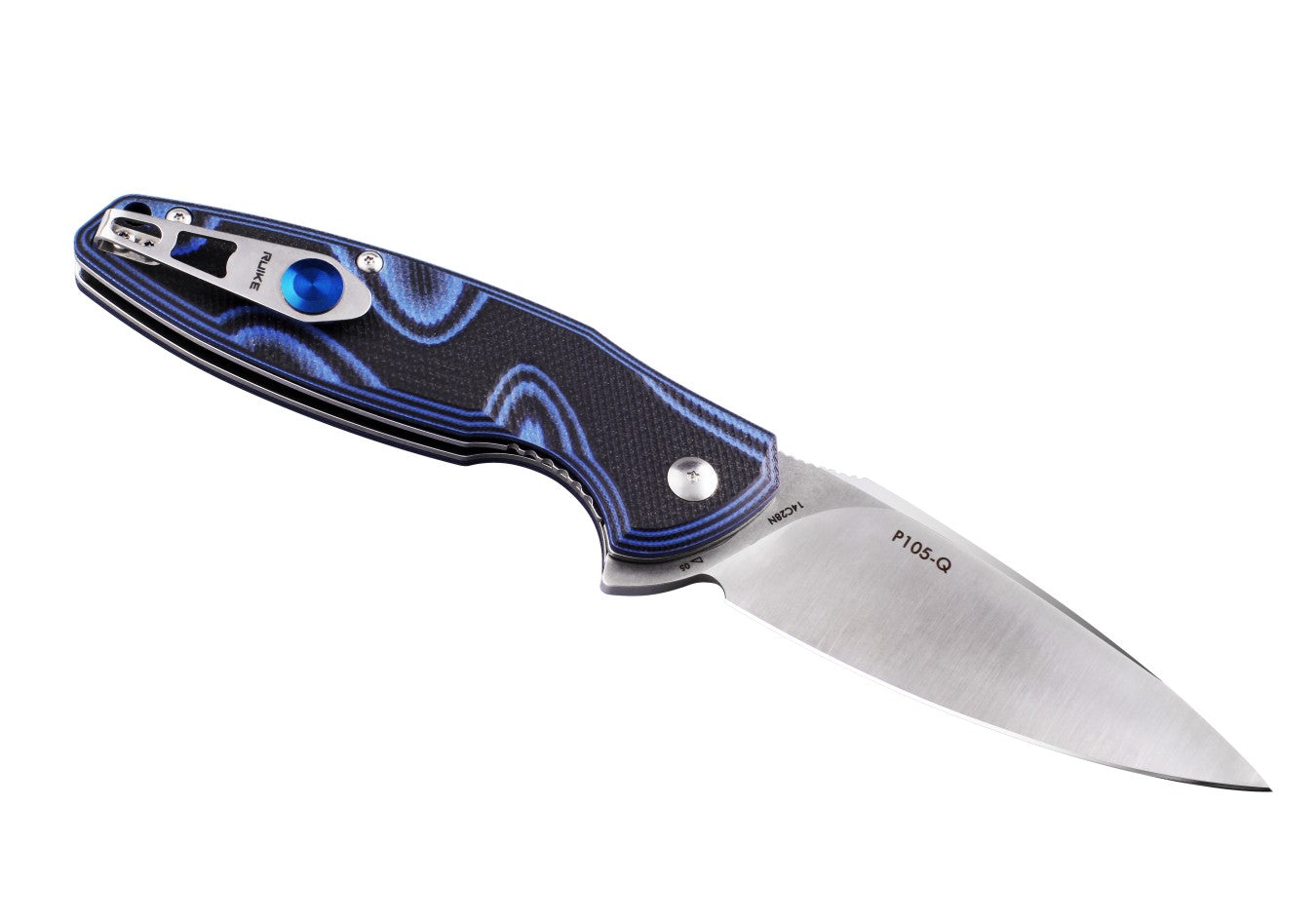 Ruike P105-Q Fang Folding Knife – Blue Handle | Ruike
