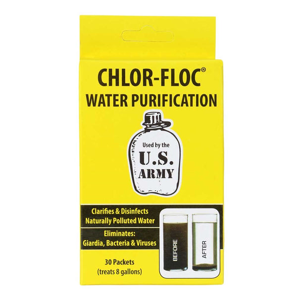 Chlor-Floc Water Purification Powder Packet – 30 Packets | Rothco