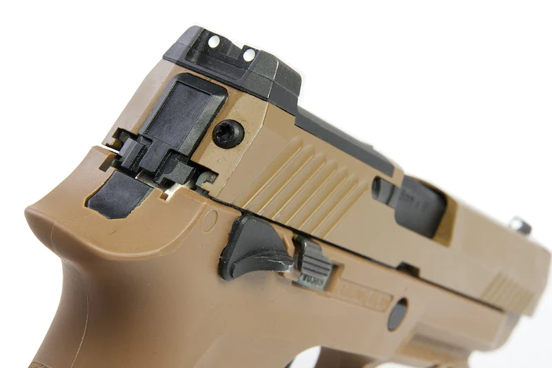 Sig Sauer Licensed M17 (P320) Green Gas GBB Airsoft Pistol by VFC – Tan | VFC