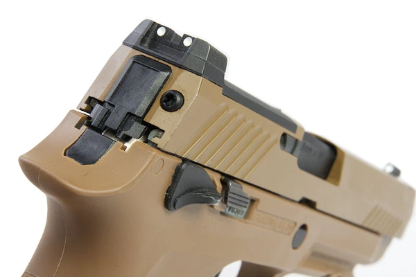 Sig Sauer Licensed M17 (P320) Green Gas GBB Airsoft Pistol by VFC – Tan | VFC