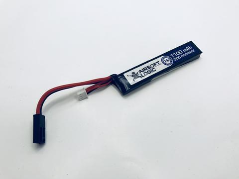 Airsoft Logic 7.4v LiPo 1100mAh Stick Battery – Small Tamiya | Airsoft Logic