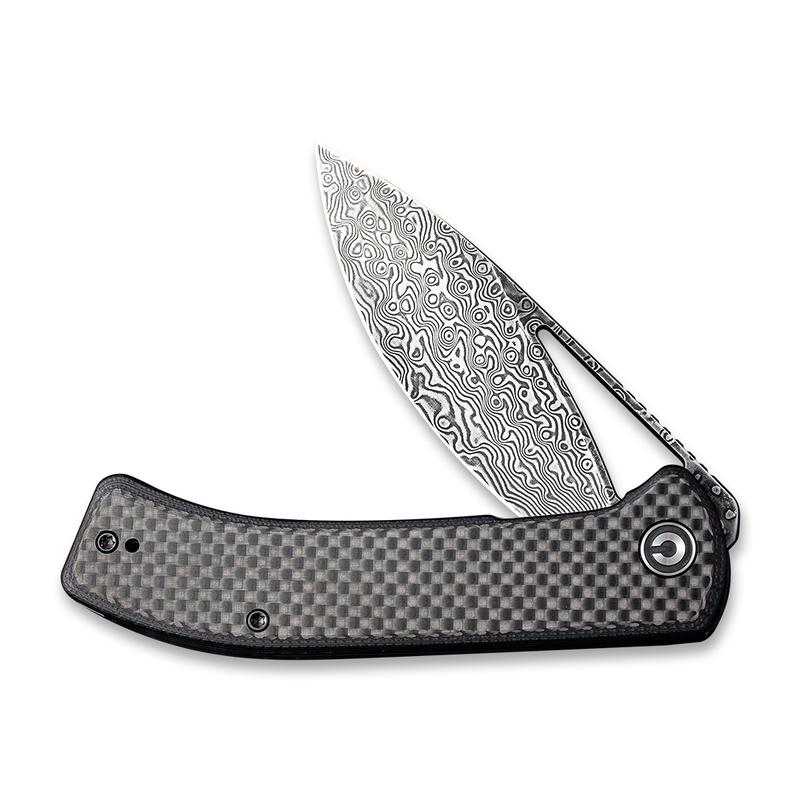Civivi Riffle Folding Knife – Damascus Steel w/ Carbon Fiber Handle | Civivi Knives