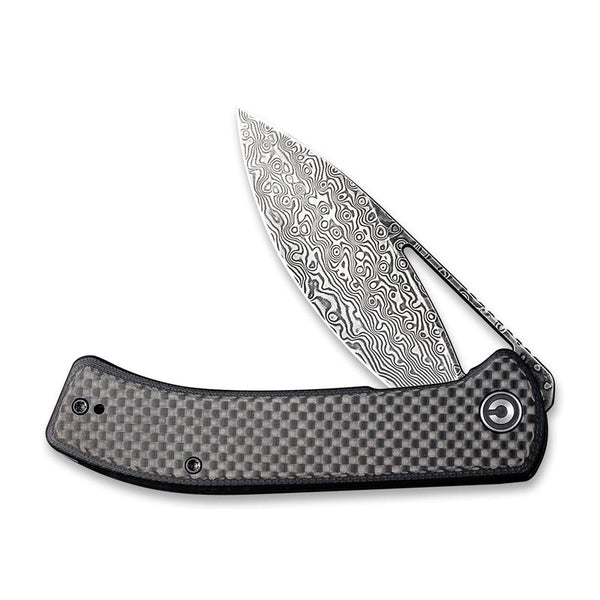Civivi Riffle Folding Knife – Damascus Steel w/ Carbon Fiber Handle | Civivi Knives