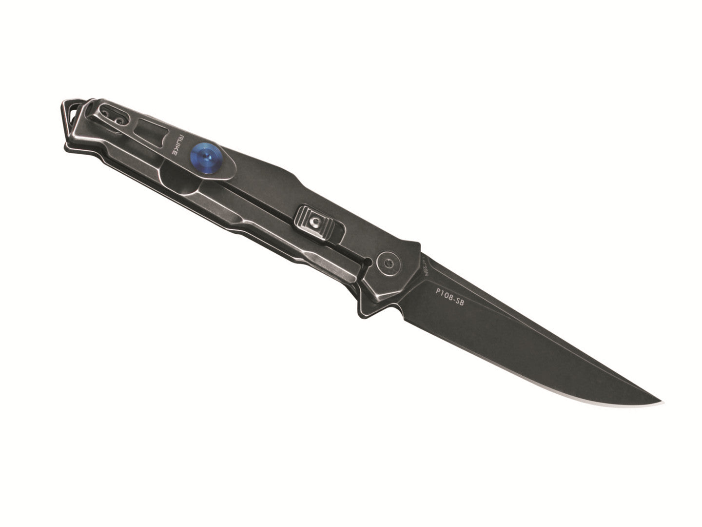 Ruike P108-SB Stonewash Folding Knife – Black | Ruike