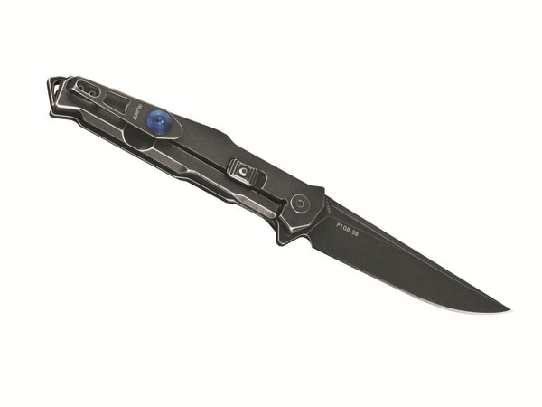 Ruike P108-SB Stonewash Folding Knife – Black | Ruike