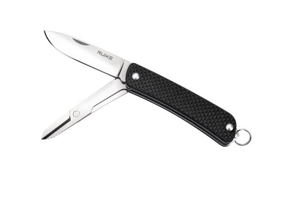Ruike S22 Mini Folding Knife w/ Scissors – Black | Ruike