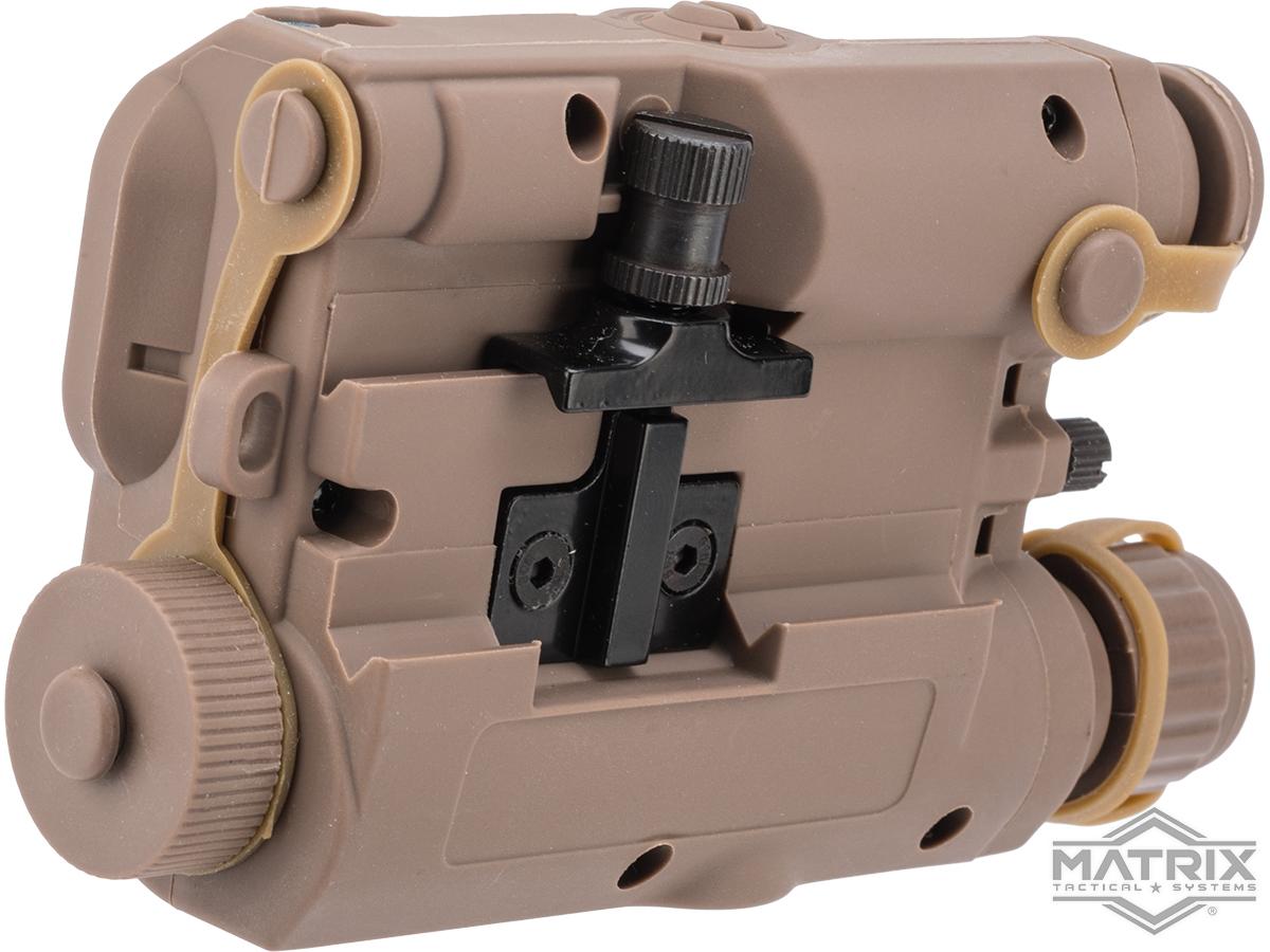 Matrix PEQ-15 LA-5 Battery Box w/ Green Laser – Tan | Matrix