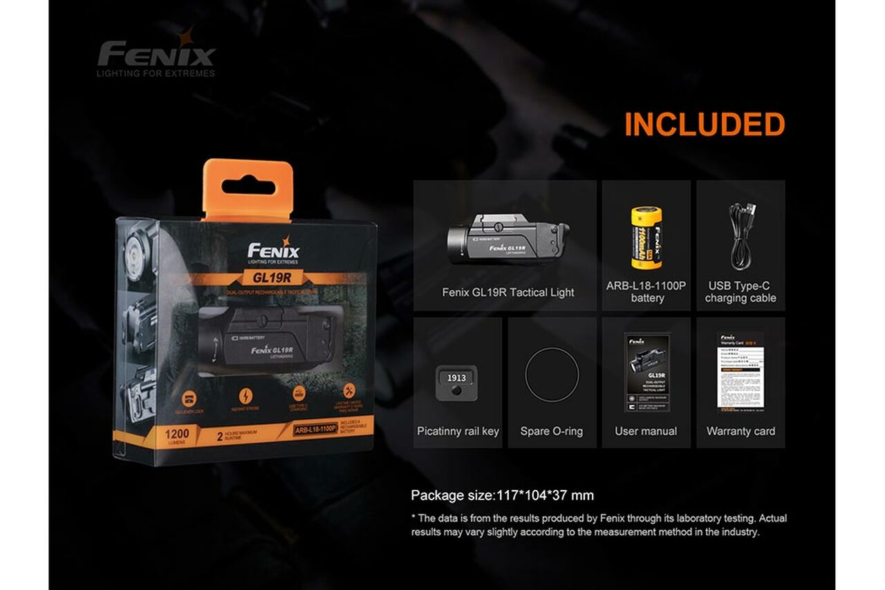 Fenix GL19R Rechargeable Tactical Light – 1200 Lumens | Fenix