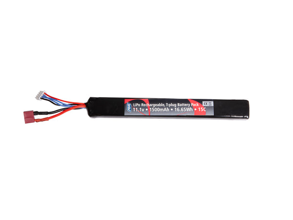 ASG 11.1v 1500mAh 15C LiPo Battery – T-Plug/Deans | Action Sport Games