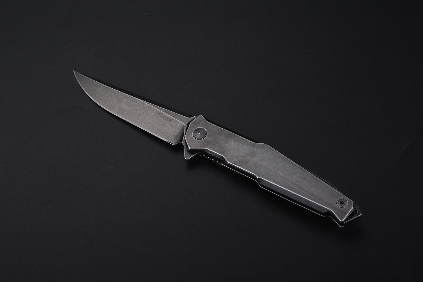 Ruike P108-SB Stonewash Folding Knife – Black | Ruike