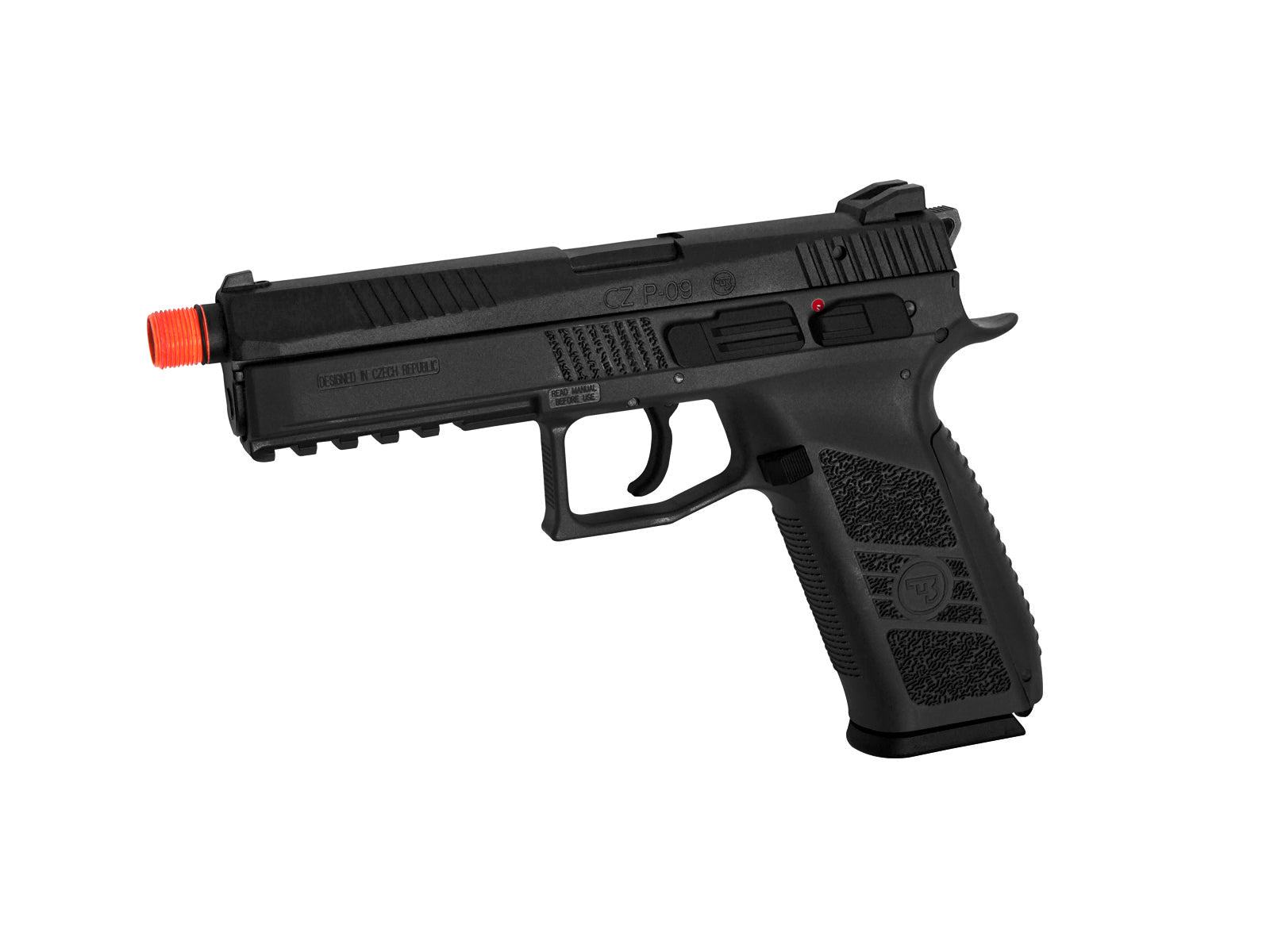 ASG CZ Licensed P-09 CO2 Blowback Airsoft Pistol – Black w/ Outer Barrel thread | Action Sport Games