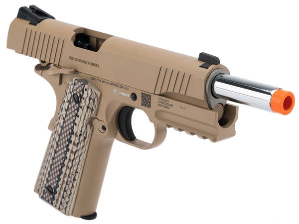 Cybergun Colt M45A1 Airsoft 6mm CO2 Blowback Pistol – Desert Sand | Cyber Gun