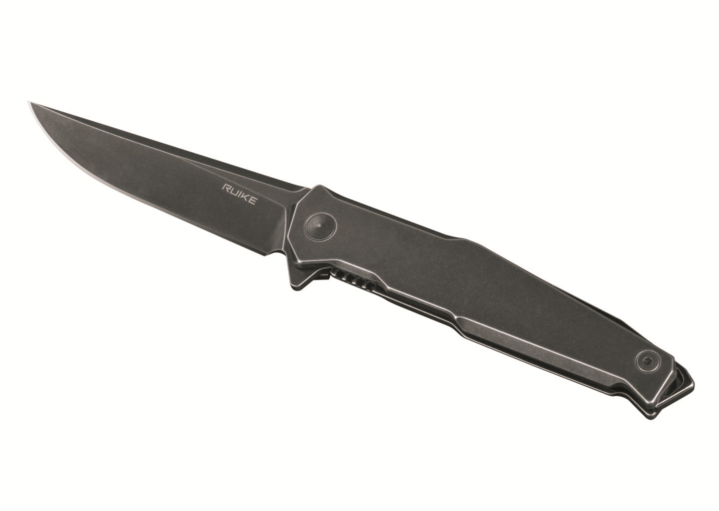 Ruike P108-SB Stonewash Folding Knife – Black | Ruike