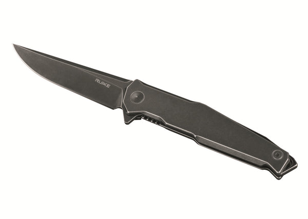 Ruike P108-SB Stonewash Folding Knife – Black | Ruike