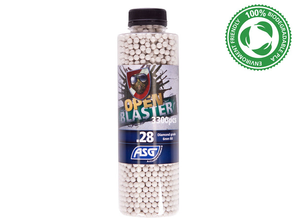 ASG Open Blaster .28 Biodegradable 6mm BBs – 3300 ct | Action Sport Games