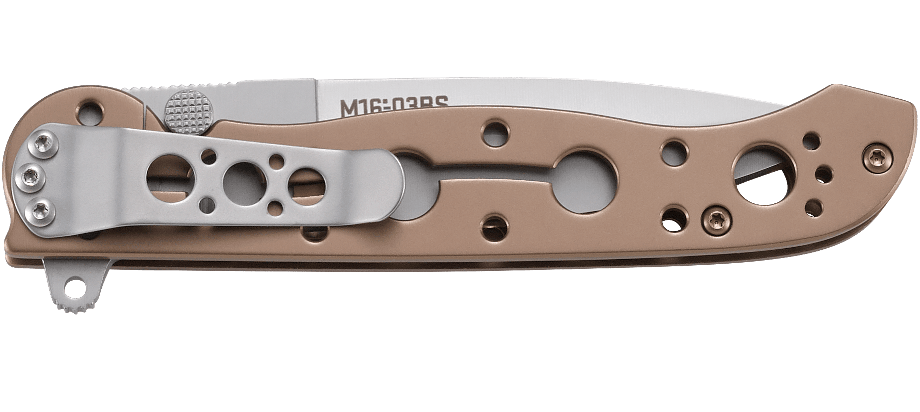 CRKT M16 Spear Point Folding Knife – Bead Blasted Finish w/ Bronze Handle | CRKT