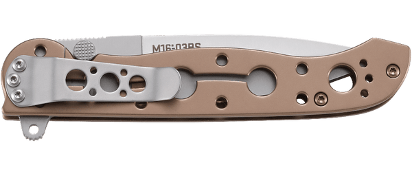 CRKT M16 Spear Point Folding Knife – Bead Blasted Finish w/ Bronze Handle | CRKT