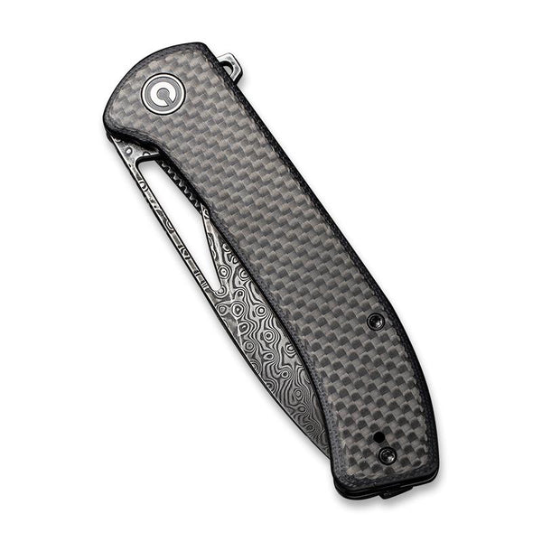 Civivi Riffle Folding Knife – Damascus Steel w/ Carbon Fiber Handle | Civivi Knives