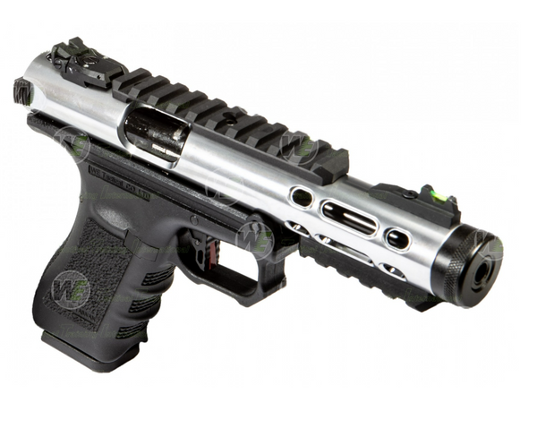 WE Galaxy Gas Blowback Select Fire Airsoft Pistol – G-Series Frame Silver | WE Tech