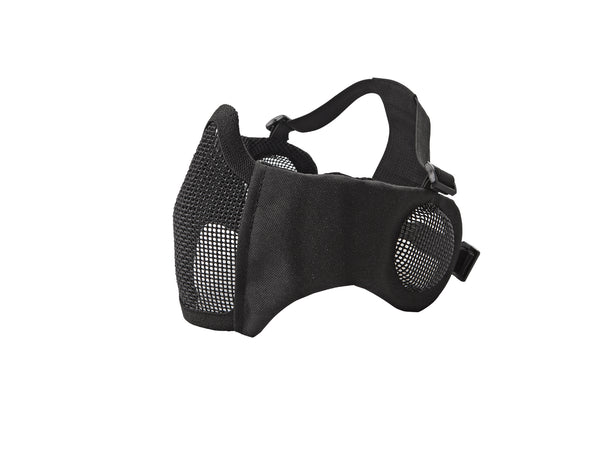 ASG Metal Mesh Airsoft Mask w/ Cheekpad & Ear Protection – Black | Action Sport Games