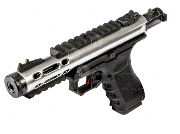 WE Galaxy Gas Blowback Select Fire Airsoft Pistol – G-Series Frame Silver | WE Tech