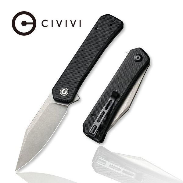 Civivi Relic Folding Knife – Stonewashed Clip-point Blade w/ Black G10 Handle | Civivi Knives
