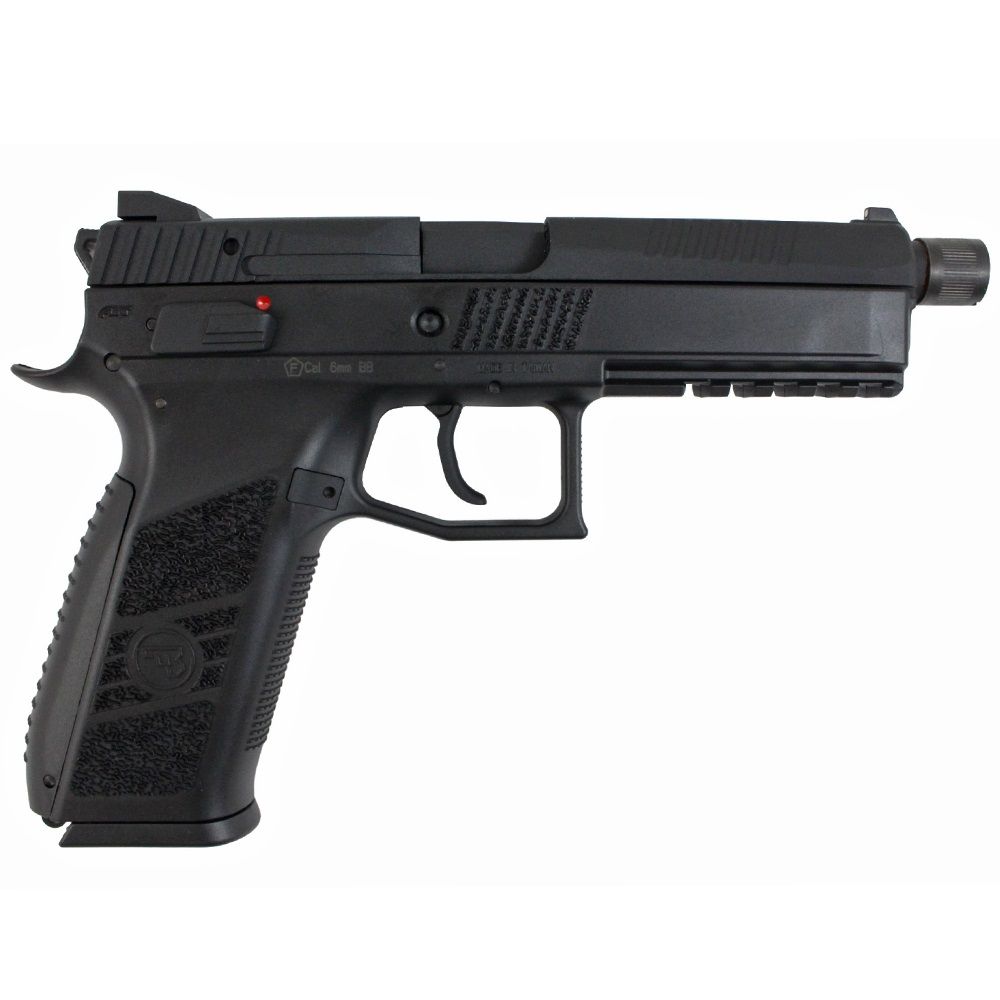 ASG CZ Licensed P-09 CO2 Blowback Airsoft Pistol – Black w/ Outer Barrel thread | Action Sport Games