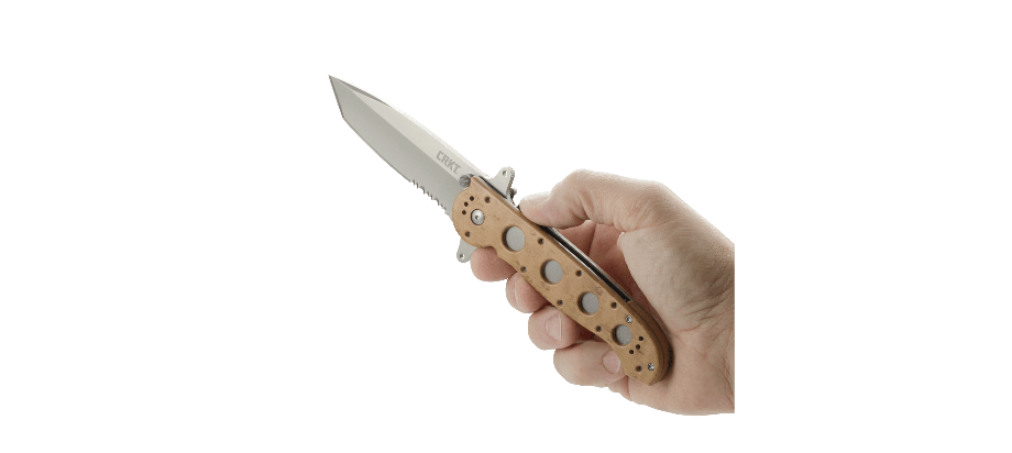 CRKT M16 Big Dog Folding Knife – Desert Camo w/ Half Serration | CRKT