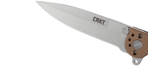 CRKT M16 Spear Point Folding Knife – Bead Blasted Finish w/ Bronze Handle | CRKT