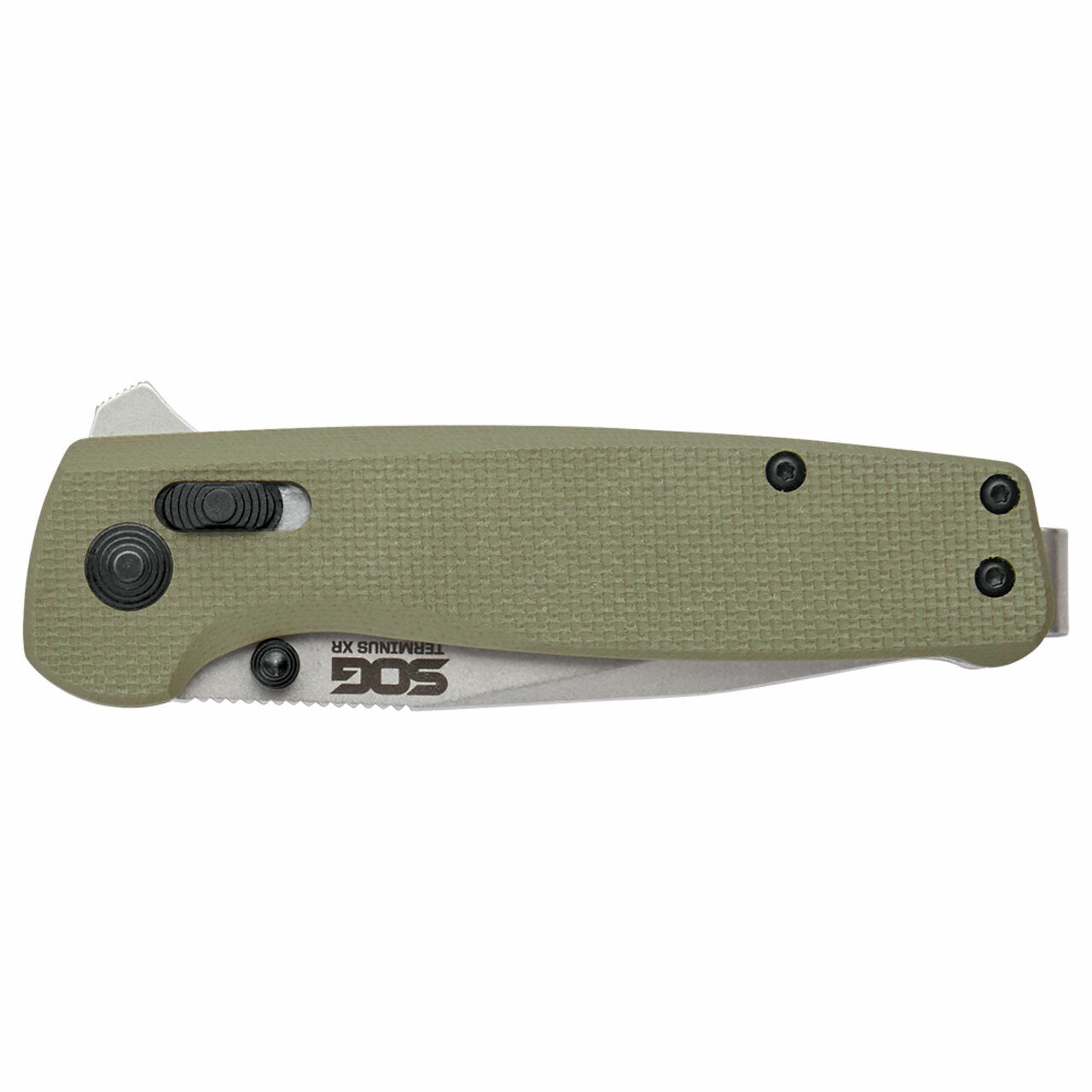 SOG Terminus XR Folding Knife – OD Green Handle w/ D2 Steel | SOG Knives