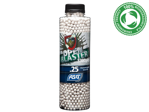 ASG Open Blaster .25 Biodegradable 6mm BBs – 3300 ct | Action Sport Games