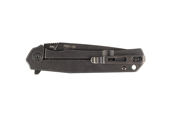 Ruike P801-SB Folding Knife – Black Stonewashed | Ruike