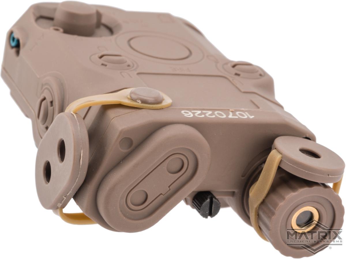 Matrix PEQ-15 LA-5 Battery Box w/ Green Laser – Tan | Matrix