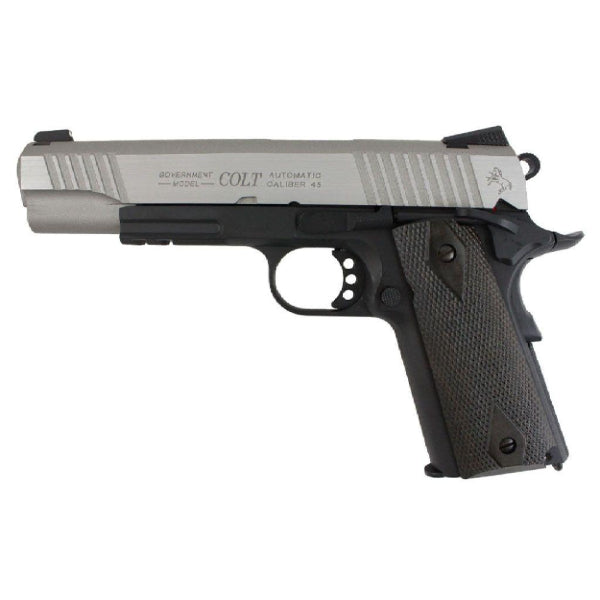 Cybergun Colt Licensed M1911 Two Tone Silver CO2 Blowback Airsoft Pistol By KWC | Cyber Gun