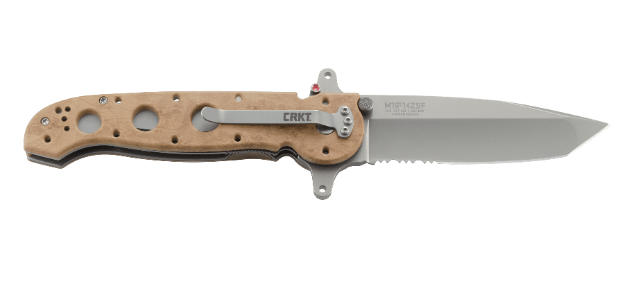 CRKT M16 Big Dog Folding Knife – Desert Camo w/ Half Serration | CRKT