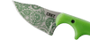 CRKT Minimalist “Bowie” Fixed Blade Knife – Green w/ Gear Pattern | CRKT