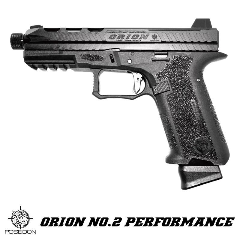 Poseidon Orion No.2 Performance Gas Blowback Airsoft Pistol - Black | Poseidon Airsoft
