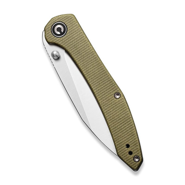Civivi Hadros Folding Knife – Satin Blade w/ Olive Micarta Handle | Civivi Knives