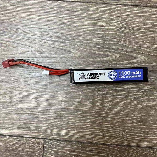 AIRSOFT LOGIC 11.1V Li-po Battery 1100maH (Stick) DEAN CONNECTOR | Airsoft Logic