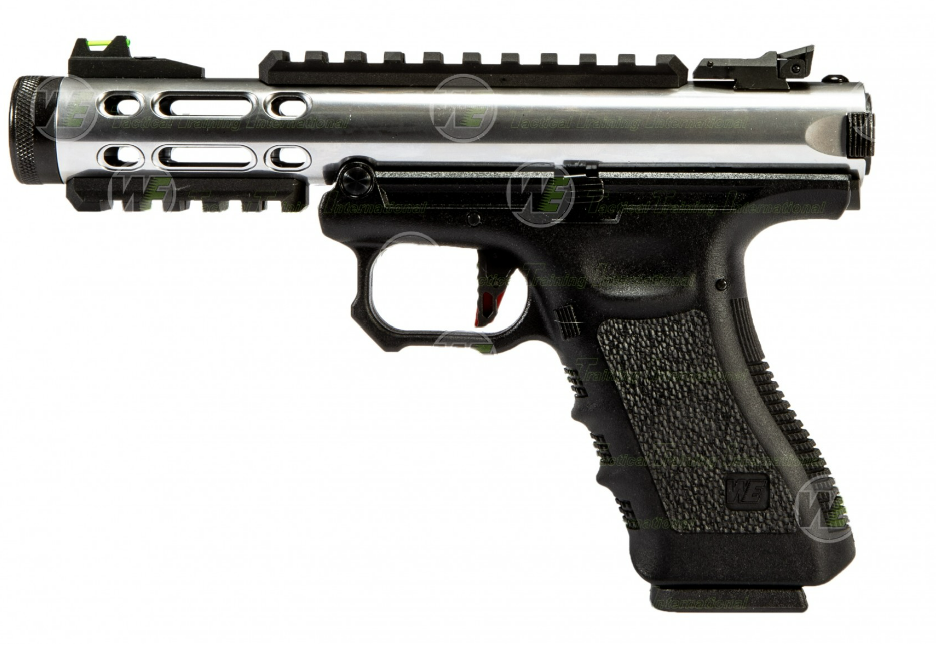 WE Galaxy Gas Blowback Select Fire Airsoft Pistol – G-Series Frame Silver | WE Tech