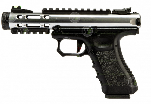 WE Galaxy Gas Blowback Select Fire Airsoft Pistol – G-Series Frame Silver | WE Tech