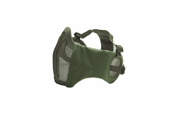 ASG Metal Mesh Airsoft Mask w/ Cheekpad Ear Protection – OD Green | Action Sport Games