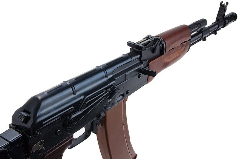 E&L AKS-74N Airsoft AEG Rifle w/ Real Wood Furniture – Folding Stock | E&L Airsoft