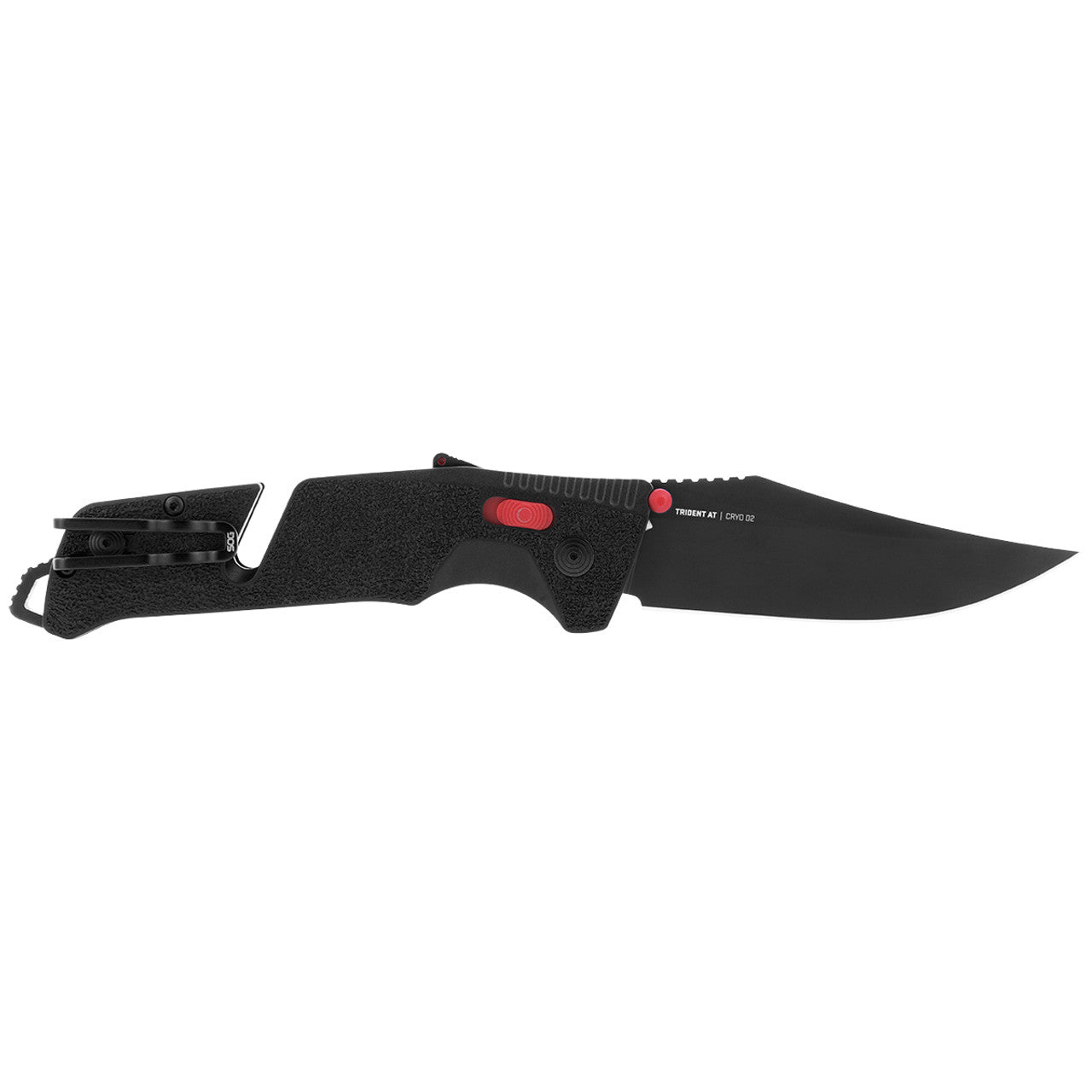 SOG Trident AT Clip Point Folding Knife – Red/Black | SOG Knives