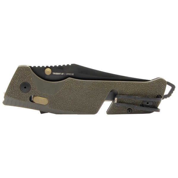 SOG Trident AT Assisted Folding Knife – Olive Drab w/ Partial Serration | SOG Knives